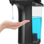 Automatic Soap Dispenser, Touchless Hand Soap Dispensers 17Oz/500Ml with 5 Adjustable Soap Levels, Kitchen Soap Dispensers, Liquid Hand Soap Dispenser Bathroom, Black