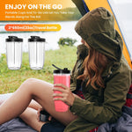 1000W Personal Blender for Smoothies and Shakes, Smoothie Maker with 6 Blades, 2*23 Oz Cups, 1*10Oz Grind Cup, Portable Blenders for Kitchen