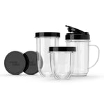Magic Bullet Personal Blender Set: Bullet Mixer for Smoothies, 250W, Stainless Steel Blades, Dishwasher-Safe Parts