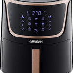 USA GW22955 7-Quart Electric Air Fryer with Dehydrator & 3 Stackable Racks, Digital Touchscreen with 8 Functions + Recipes, 7.0-Qt, Black/Copper