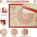 Silicone Baking Pastry Dough Mat - 28X20Inch Extra Large Cookie Bread Rolling Ma