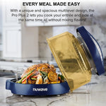 Pro plus 2 Air Fryer, Infra-Red Oven Cook Healthy, 360 Surround Cooking, Adjustable Temps, 100 Presets & 50 Memory Air Fryer, Durable Power Dome, Deep Blue