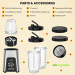 1000W Personal Blender for Smoothies and Shakes, Smoothie Maker with 6 Blades, 2*23 Oz Cups, 1*10Oz Grind Cup, Portable Blenders for Kitchen