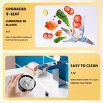 1000W Personal Blender for Smoothies and Shakes, Smoothie Maker with 6 Blades, 2*23 Oz Cups, 1*10Oz Grind Cup, Portable Blenders for Kitchen