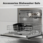 Air Fryer 6 Quart Capacity with Window Square Air Fryer 12-In-1 Air Fry, Roast, Reheat, Dehydrate, Bake, Steam with 400F Beige