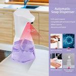 Automatic Soap Dispenser,Touchless Gel Soap Dispenser Bathroom,Counterto Automatic Hand Sanitizer Dispenser Hand Free Soap Dispenser Electric,500Ml/17Oz