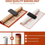 Silicone Baking Pastry Dough Mat - 28X20Inch Extra Large Cookie Bread Rolling Ma