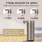 Automatic Soap Dispenser Hand Free Countertop Soap Dispensers 9Oz Touchless Soap Pump Dish Soap Dispenser for Kitchen & Bathroom Xmas Gift 270Ml, Release Liquid Only, Work with Battery