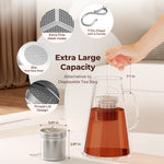 304 Stainless Steel Extra Large Tea Strainers for Loose Tea Extra Fine Mesh Tea Infuser (2 Pack)