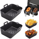 Alyvisun Silicone Air Mold, 2-Piece Accessories Oil-Free Fryer Reusable Air Frye