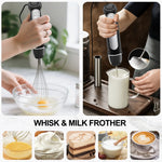 1100W Immersion Blender, 21-Speed Hand Blender with Turbo Mode, 5-In-1 Stick Blender for Smoothies, Baby Food, Soups, Purees, Black