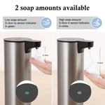 Soap Dispenser, Rechargeable Automatic Soap Dispenser Stainless Steel Touchless Foaming Soap Dispenser for Bathroom Auto Hand Soap Dispenser for Kitchen, Xmas Gift,9Oz
