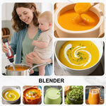 1100W Immersion Blender, 21-Speed Hand Blender with Turbo Mode, 5-In-1 Stick Blender for Smoothies, Baby Food, Soups, Purees, Red