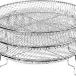 USA GW22955 7-Quart Electric Air Fryer with Dehydrator & 3 Stackable Racks, Digital Touchscreen with 8 Functions + Recipes, 7.0-Qt, Black/Copper