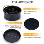 Yosoo 5 in 1 Multifunctional Air Fryer Accessories Set Kit Parts Metal Holder Skewer Rack Cake Barrel, Multifunctional Air Fryer Accessories, Air Fryer Accessories Parts