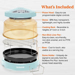 Pro plus 2 Air Fryer, Infra-Red Oven Cook Healthy, 360 Surround Cooking, Adjustable Temps, 100 Presets & 50 Memory Air Fryer, Durable Power Dome, Mint Green