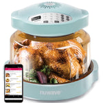 Pro plus 2 Air Fryer, Infra-Red Oven Cook Healthy, 360 Surround Cooking, Adjustable Temps, 100 Presets & 50 Memory Air Fryer, Durable Power Dome, Mint Green