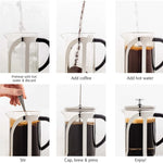 Glass Tea Maker with High Grade Removable Stainless Steel Infuser, 27 Ounce Teapot with Heat Tempered Borosilicate Glass and Silicone Handle, Compact Portable with Free Measuring Scoop, FGC27T