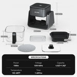 Air Fryer for Countertop, 2‑In‑1 Glass Air Fryer & Grill Pan Combo, 4.2 QT + 1.3 QT, Air Fryer Non Toxic, Digital Presets, Healthy Cooking, Non‑Stick, Multi‑Function for Griddle & Baking