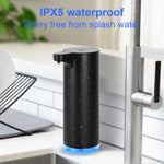 Automatic Foaming Soap Dispenser: Rechargeable Touchless Soap Dispenser Stainless Steel Foam Soap Dispenser for Bathroom Hand Soap Pump for Kitchen Xmas Gift, 9Oz, Black