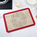 (3 Pack)  Reusable Silicone Baking Mat - Measures 16.5" X 11.6"