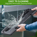 Vacuum Sealer Machine, Automatic Vacuum Sealer for Food with 10 Bags, Built-In Cutter, Dry & Moist Modes, LED Indicator, Easy to Clean, Compact Design for Sous Vide & Food Storage (Gray)